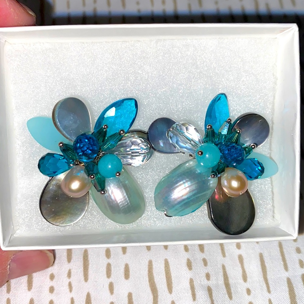 vintage post earrings